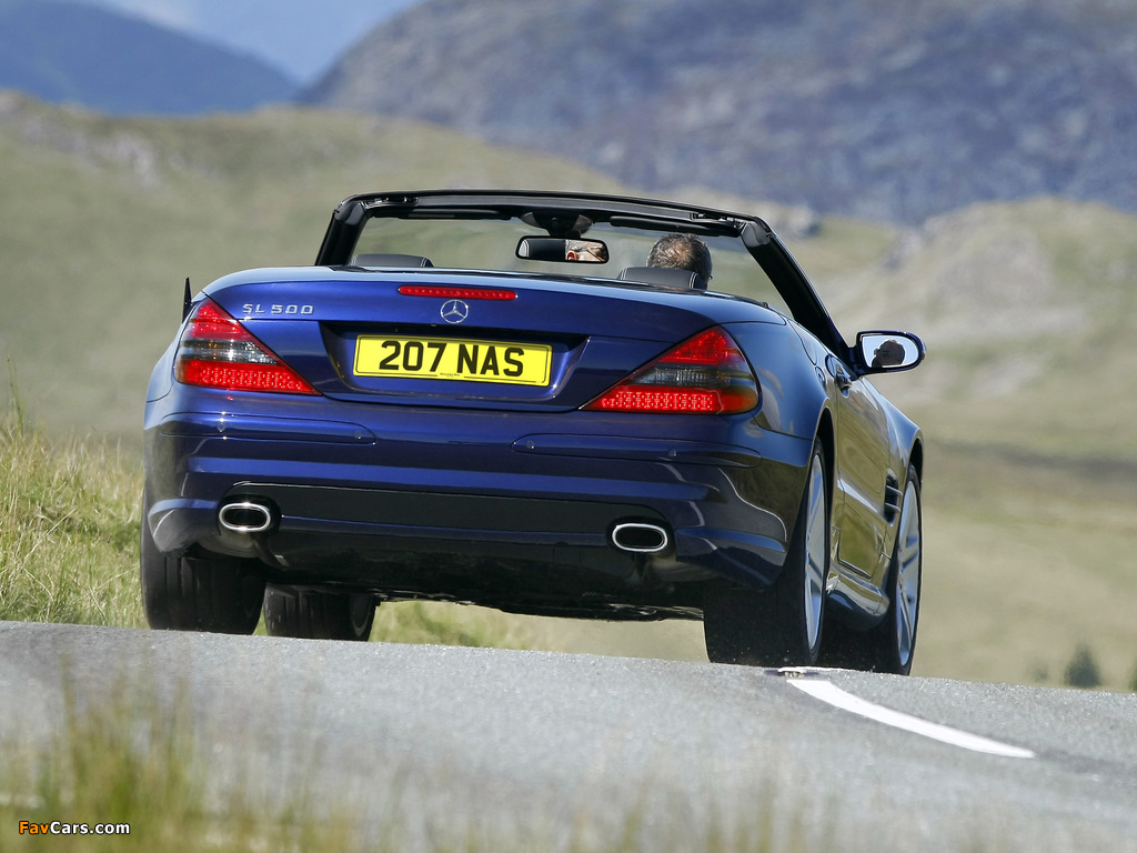 Mercedes-Benz SL 500 Sports Package UK-spec (R230) 2005–08 wallpapers (1024 x 768)