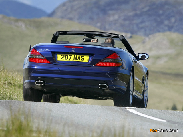 Mercedes-Benz SL 500 Sports Package UK-spec (R230) 2005–08 wallpapers (640 x 480)
