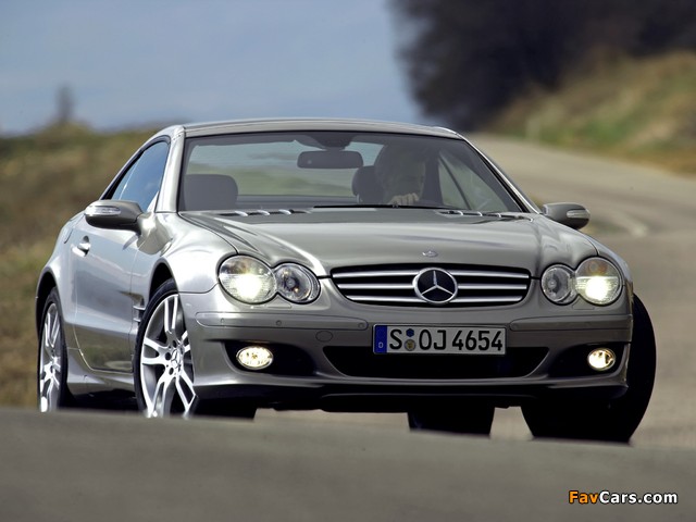 Mercedes-Benz SL 500 (R230) 2005–08 wallpapers (640 x 480)
