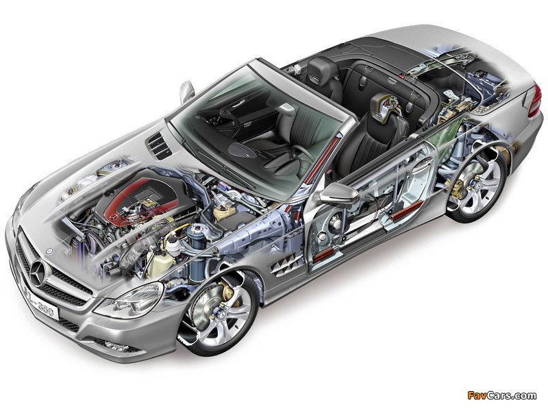 Mercedes-Benz SL 350 (R230) 2008–11 wallpapers (800 x 600)