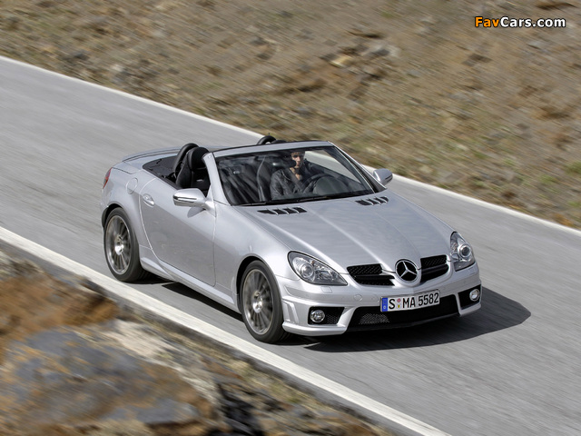 Mercedes-Benz SLK 55 AMG (R171) 2008–11 wallpapers (640 x 480)