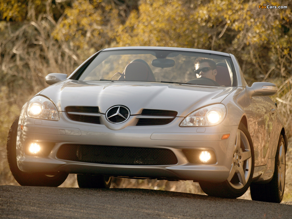 Mercedes-Benz SLK 350 Sports Package US-spec (R171) 2008–11 wallpapers (1024 x 768)