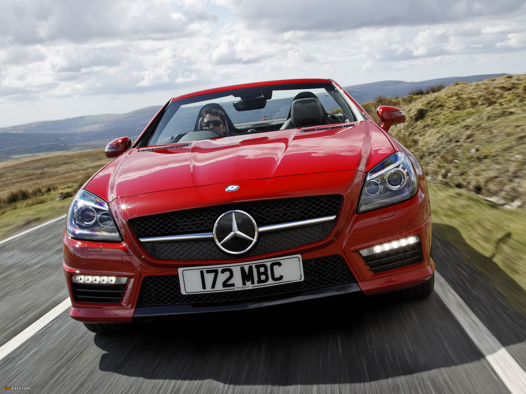 Mercedes-Benz SLK 55 AMG UK-spec (R172) 2012 pictures (2048 x 1536)