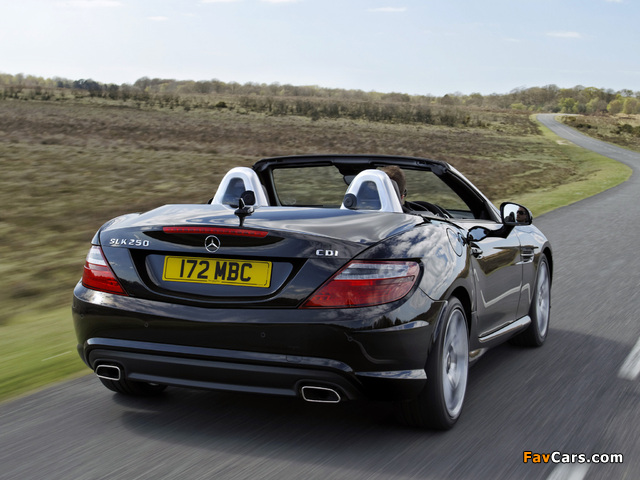 Mercedes-Benz SLK 250 CDI AMG Sports Package UK-spec (R172) 2012 wallpapers (640 x 480)