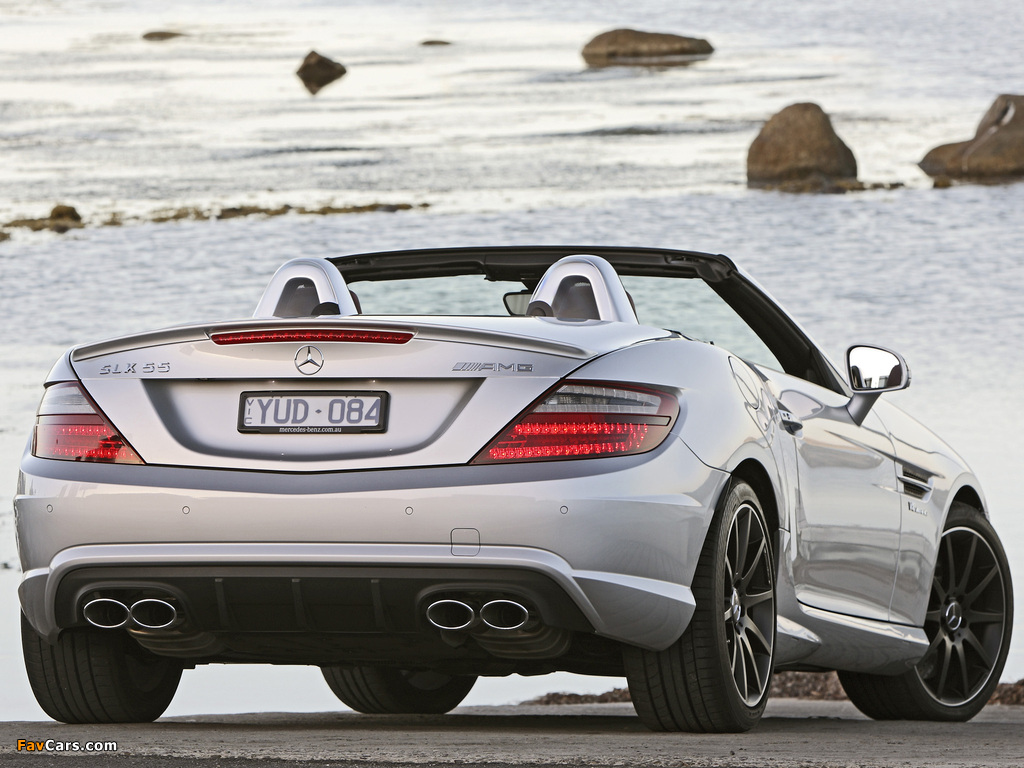 Mercedes-Benz SLK 55 AMG AU-spec (R172) 2012 wallpapers (1024 x 768)