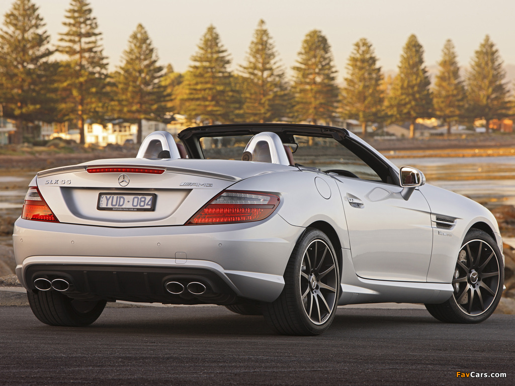 Photos of Mercedes-Benz SLK 55 AMG AU-spec (R172) 2012 (1024 x 768)