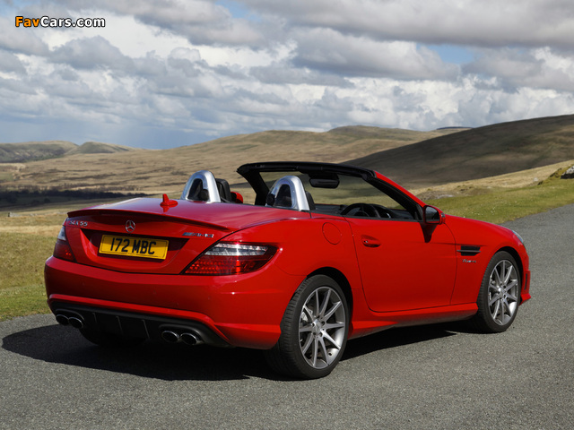 Pictures of Mercedes-Benz SLK 55 AMG UK-spec (R172) 2012 (640 x 480)