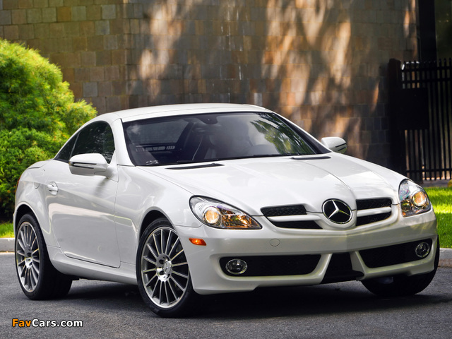 Mercedes-Benz SLK 300 Diamond White Edition US-spec (R171) 2009 wallpapers (640 x 480)