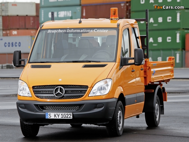Pictures of Mercedes-Benz Sprinter Double Cab Dropside (W906) 2006–13 (640 x 480)