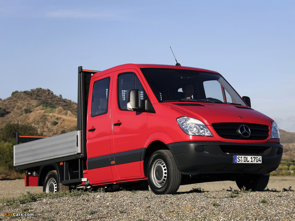 Mercedes-Benz Sprinter Double Cab Dropside (W906) 2006–13 wallpapers (1024 x 768)