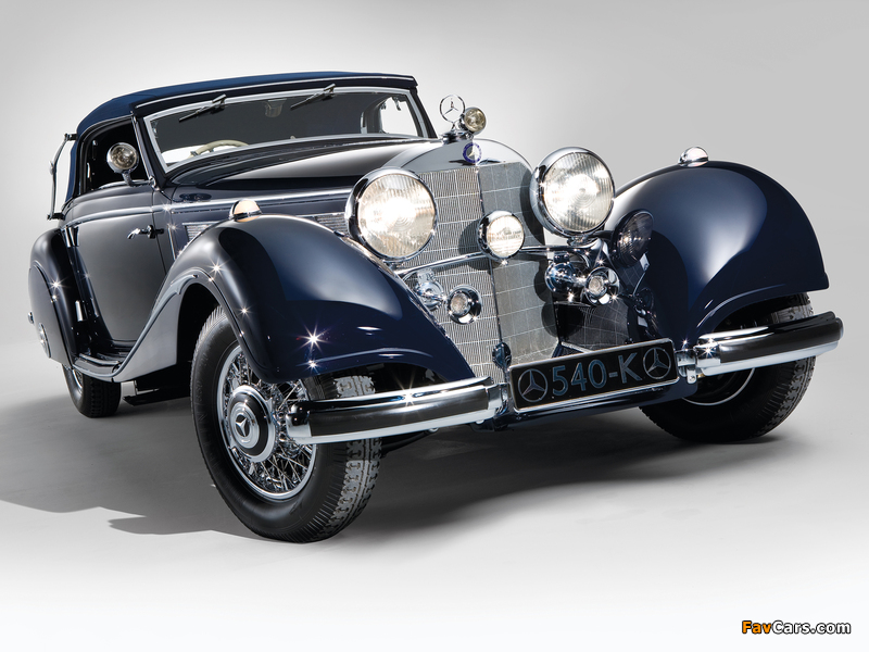 Mercedes-Benz 540K Cabriolet A (RHD) 1937–38 wallpapers (800 x 600)