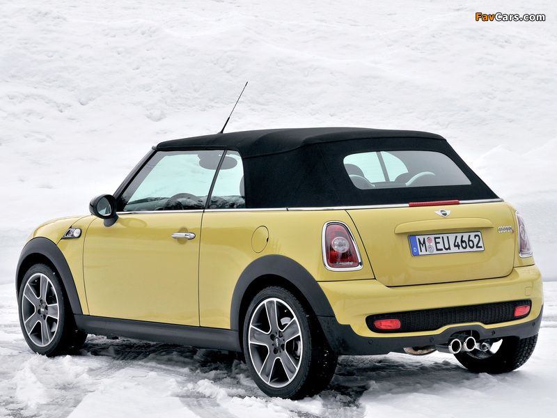 Mini Cooper S Cabrio (R57) 2009–10 wallpapers (800 x 600)