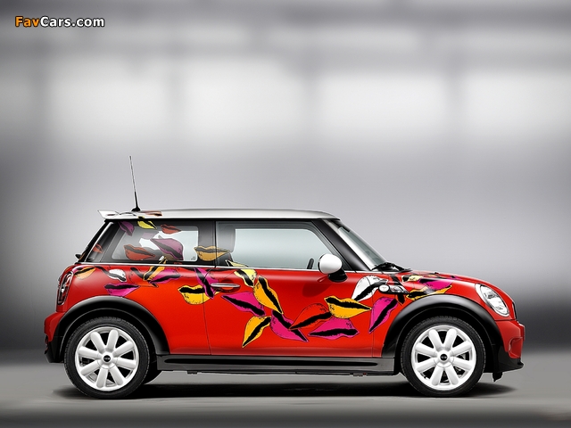 Mini Cooper S Art Car by Diane von Furstenberg 2010 wallpapers (640 x 480)