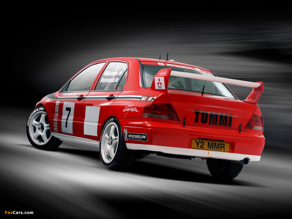 Images of Mitsubishi Lancer Evolution VII WRC 2001–03 (1024 x 768)