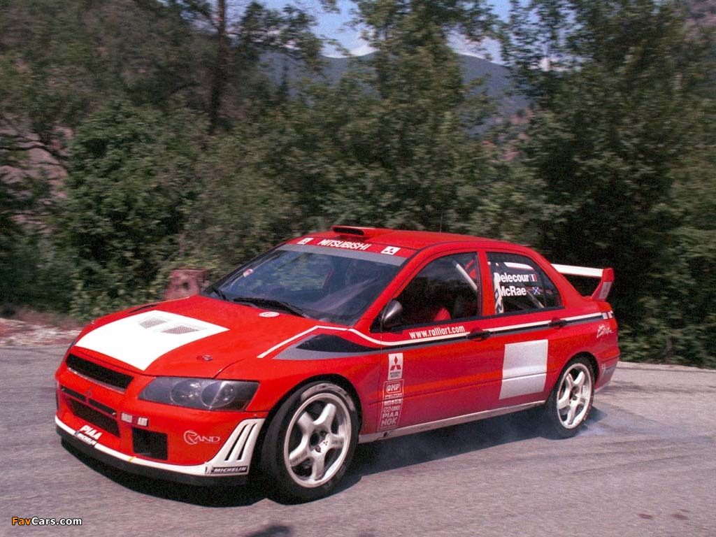 Images of Mitsubishi Lancer Evolution VII WRC 2001–03 (1024 x 768)