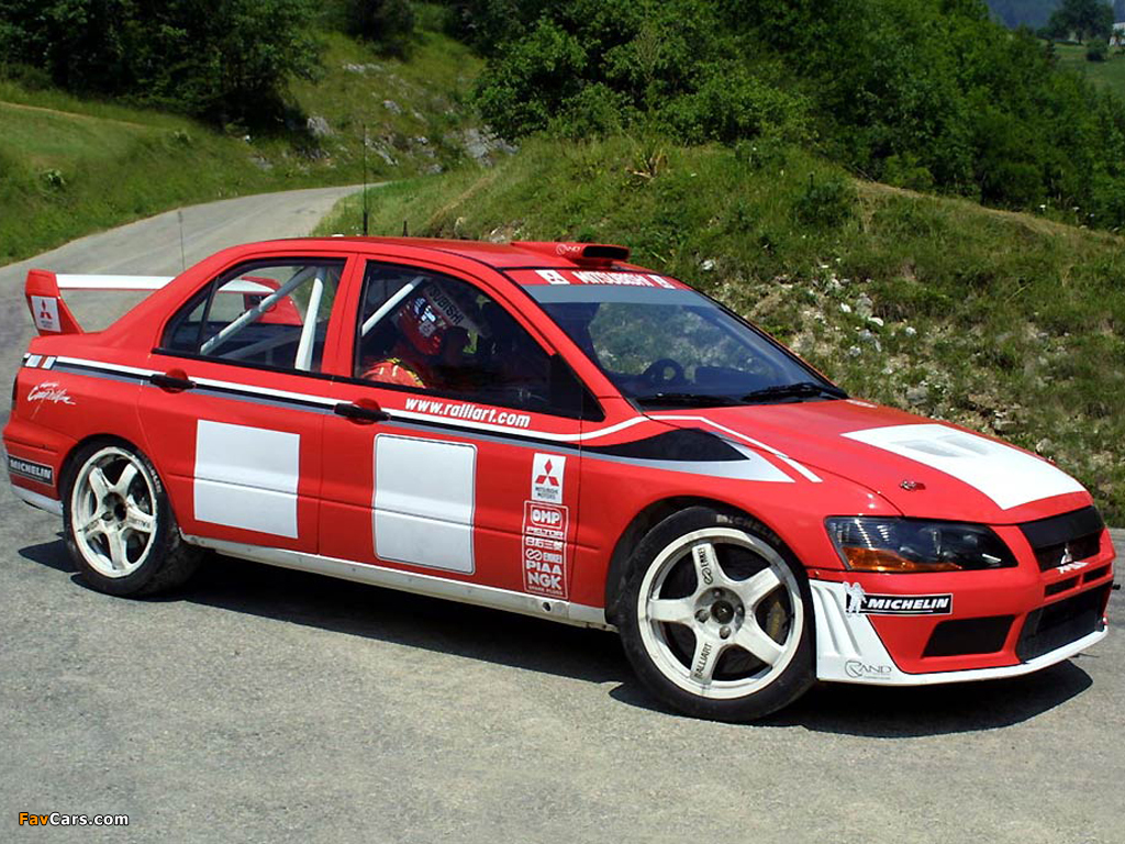 Mitsubishi Lancer Evolution VII WRC 2001–03 wallpapers (1024 x 768)