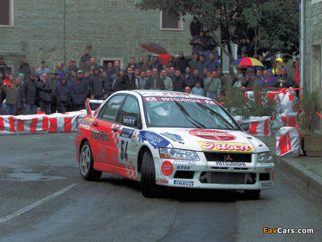 Mitsubishi Lancer Evolution VII WRC 2001–03 wallpapers (640 x 480)