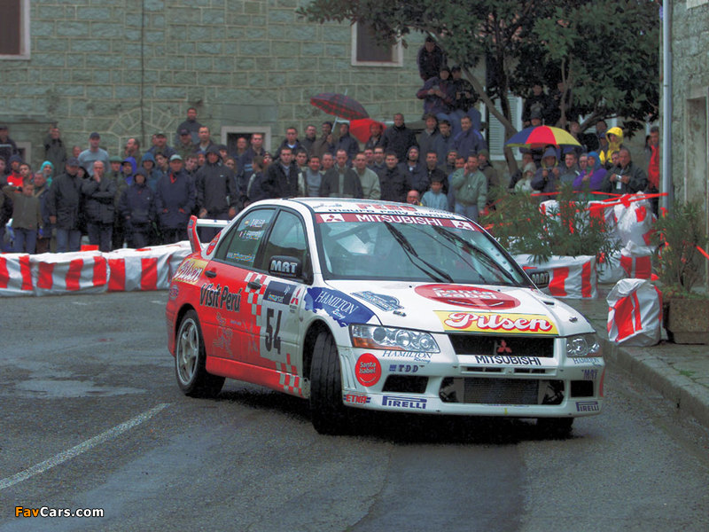 Mitsubishi Lancer Evolution VII WRC 2001–03 wallpapers (800 x 600)