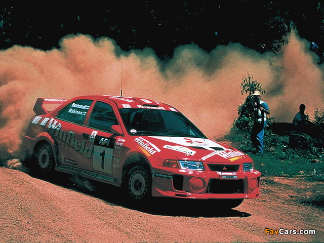 Mitsubishi Lancer Evolution V Gr.A WRC 1998 wallpapers (640 x 480)