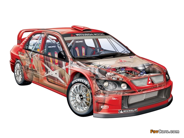 Mitsubishi Lancer WRC04 2004 wallpapers (640 x 480)