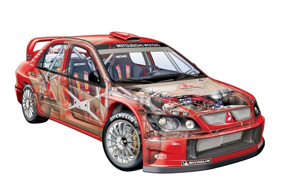 Mitsubishi Lancer WRC04 2004 wallpapers