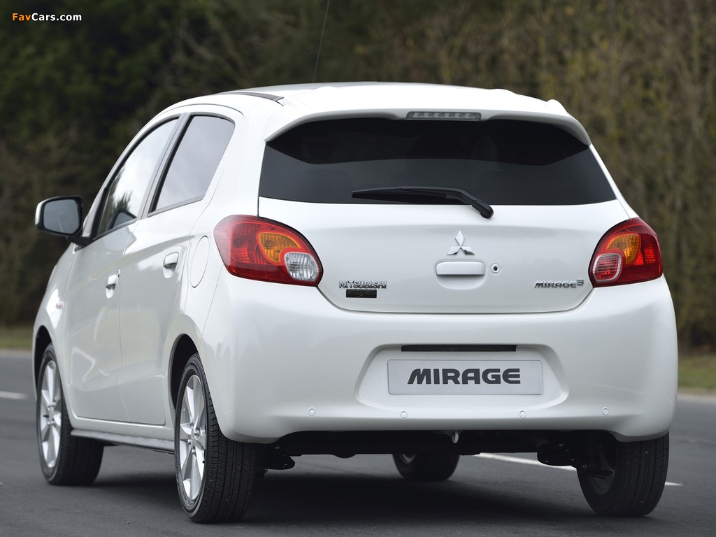 Mitsubishi Mirage UK-spec 2013 wallpapers (1024 x 768)