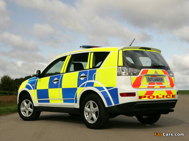 Mitsubishi Outlander UK Police 2007–09 wallpapers (640 x 480)