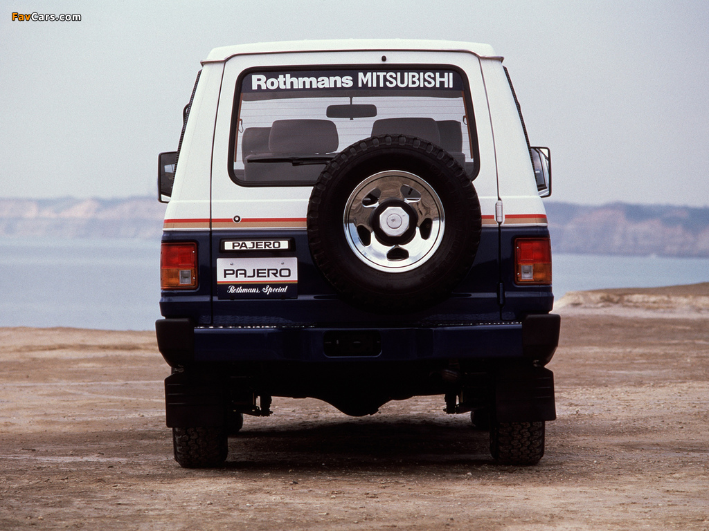 Images of Mitsubishi Pajero Rothmans Special (I) 1987 (1024 x 768)