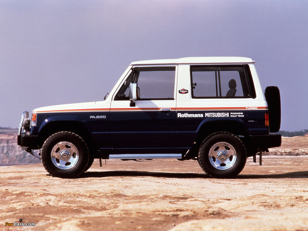 Mitsubishi Pajero Rothmans Special (I) 1987 photos (1024 x 768)