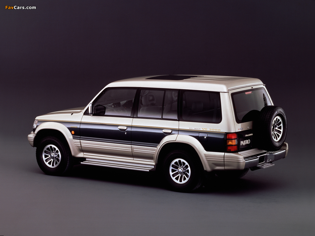 Pictures of Mitsubishi Pajero Wagon JP-spec (II) 1991–97 (1024 x 768)
