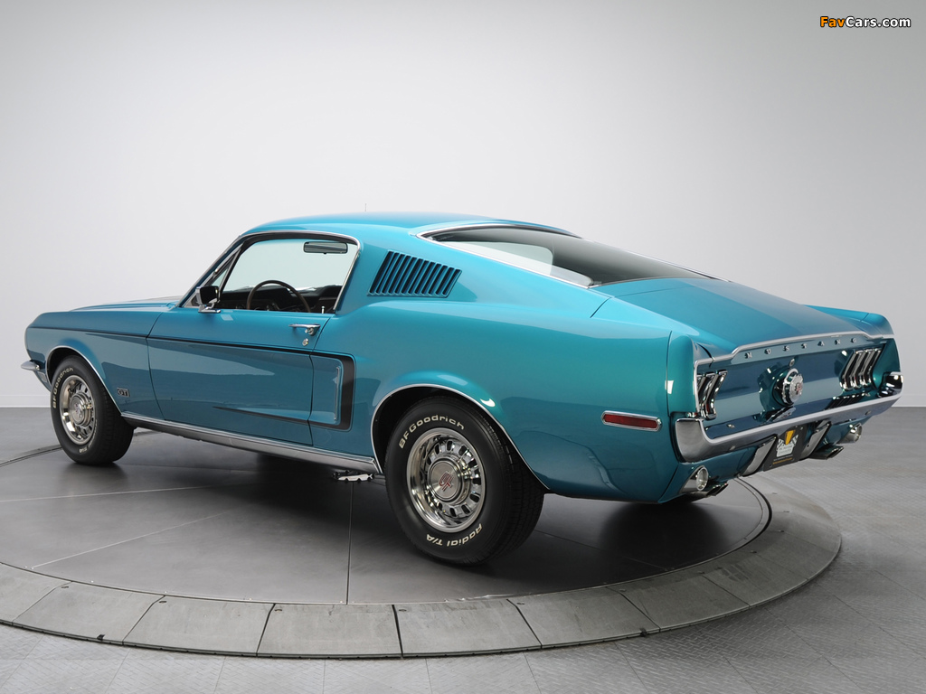 Mustang GT Fastback 1968 photos (1024 x 768)