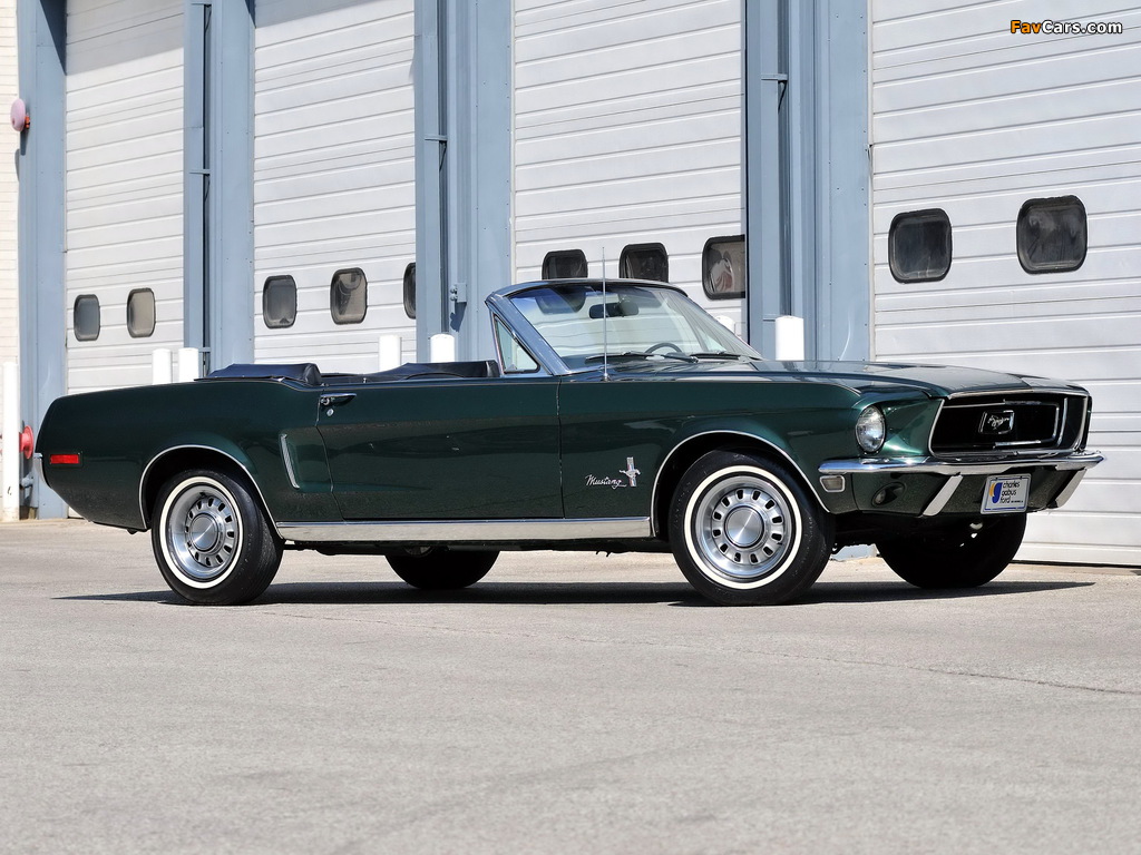 Mustang Convertible (76A) 1968 pictures (1024 x 768)