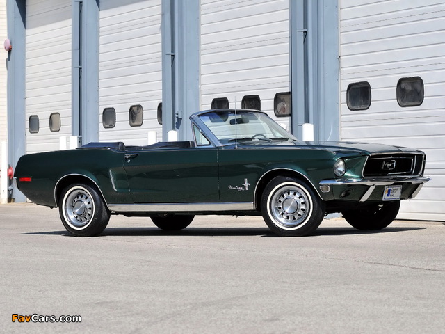 Mustang Convertible (76A) 1968 pictures (640 x 480)