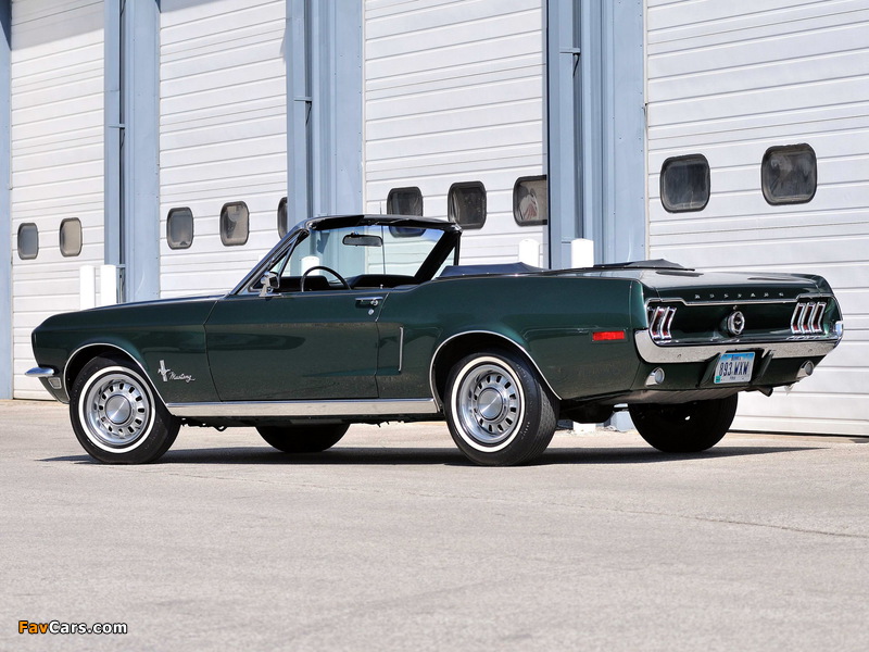 Mustang Convertible (76A) 1968 wallpapers (800 x 600)
