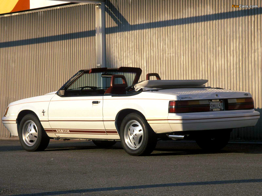Mustang GT350 Turbo Convertible Anniversary Edition 1984 pictures (1024 x 768)