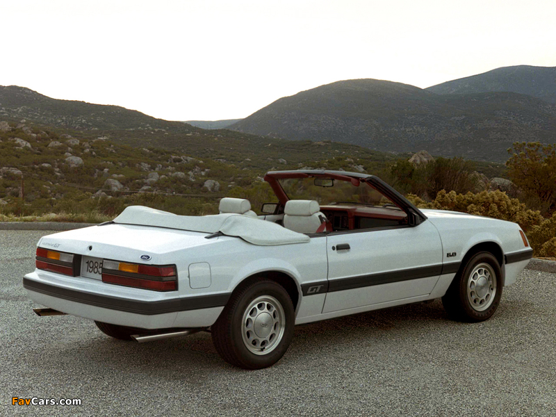 Mustang GT 5.0 Convertible 1985 images (800 x 600)