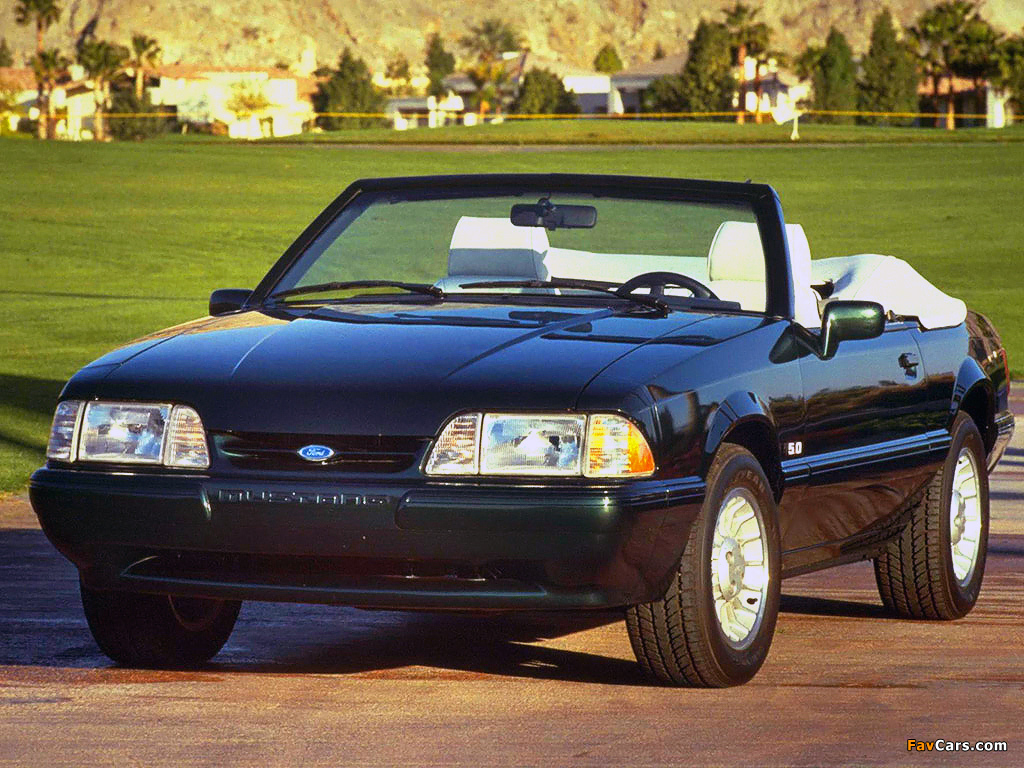Mustang GT 5.0 Convertible 1987–93 wallpapers (1024 x 768)