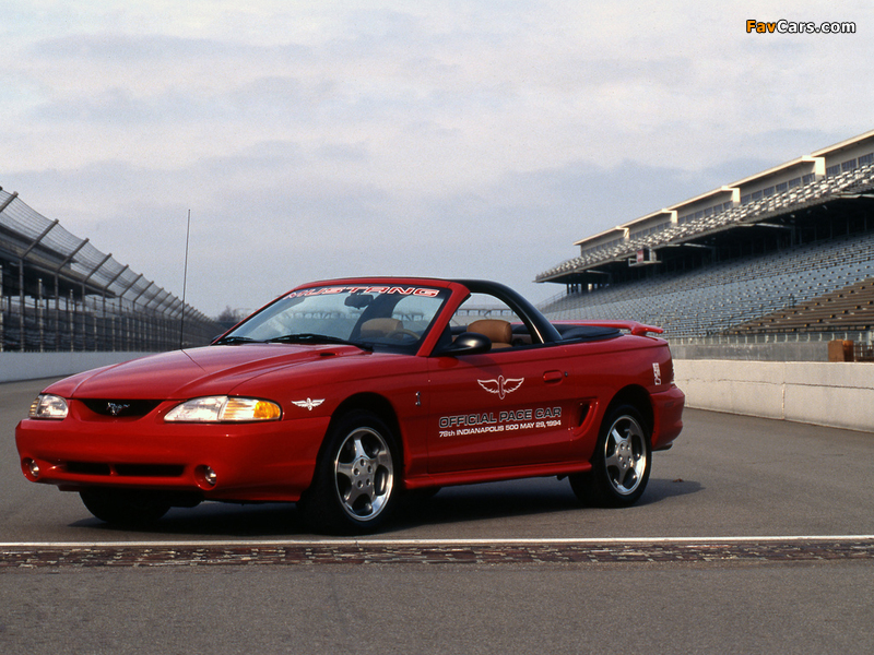 Mustang Cobra Convertible Indy 500 Pace Car 1994 photos (800 x 600)
