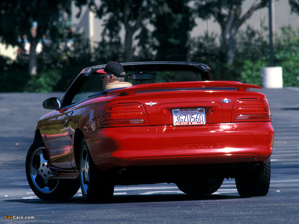 Mustang Cobra Convertible Indy 500 Pace Car 1994 pictures (1024 x 768)