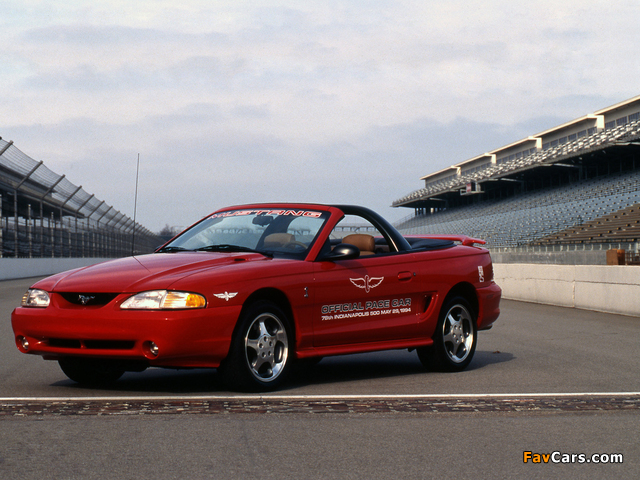 Mustang Cobra Convertible Indy 500 Pace Car 1994 wallpapers (640 x 480)