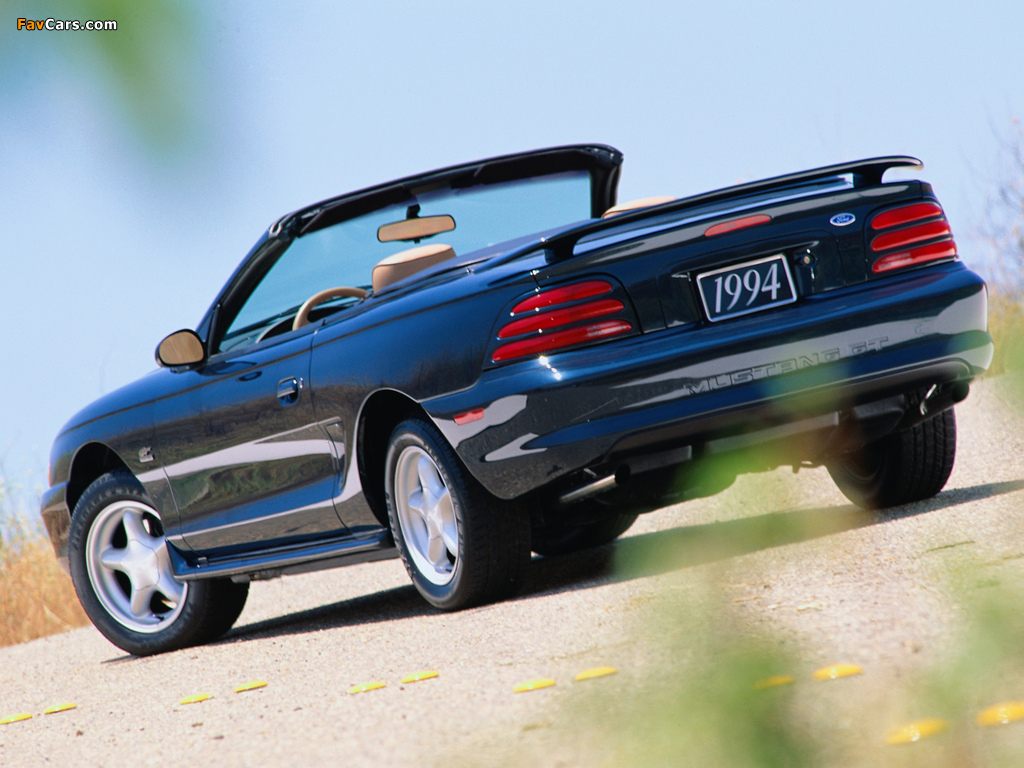 Mustang Convertible 1993–98 wallpapers (1024 x 768)