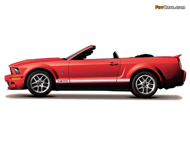 Shelby GT500 Convertible 2005–08 wallpapers (640 x 480)