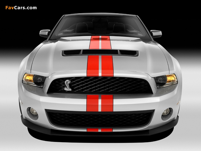 Shelby GT500 SVT Convertible 2010–11 wallpapers (640 x 480)