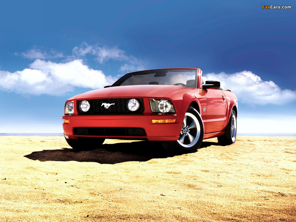 Mustang GT Convertible 2005–08 wallpapers (1024 x 768)
