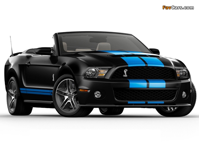 Shelby GT500 Convertible SVT 2009–10 wallpapers (640 x 480)