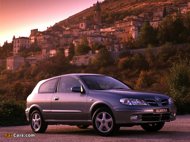 Nissan Almera 3-door (N16) 2000–03 wallpapers (640 x 480)