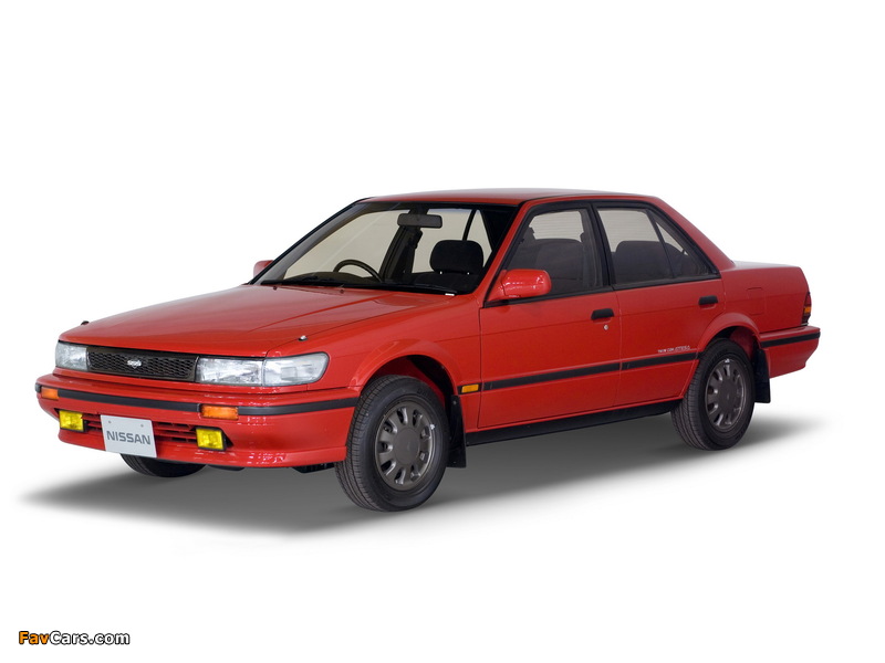 Nissan Bluebird SSS Twin Cam Sedan (U12) 1987–91 wallpapers (800 x 600)