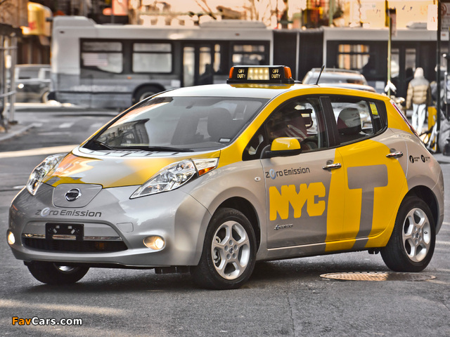Nissan Leaf Taxi US-spec 2013 wallpapers (640 x 480)