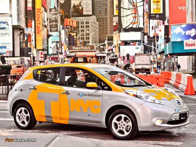 Nissan Leaf Taxi US-spec 2013 wallpapers (640 x 480)