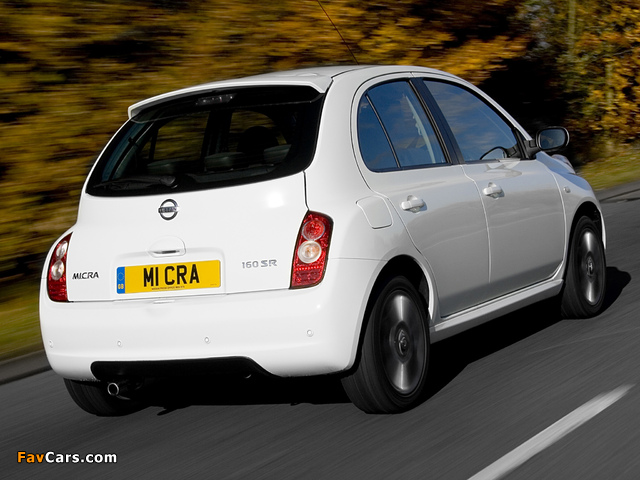 Nissan Micra 160SR 5-door UK-spec (K12C) 2007–10 photos (640 x 480)